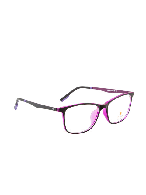 

Ted Smith Unisex Black & Purple Solid Full Rim Rectangle Frames TSF-0001_C5