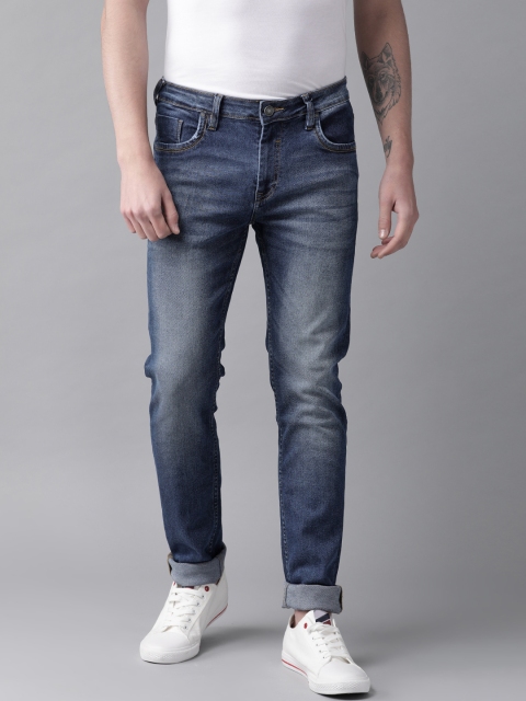 

Blackberrys Men Navy Blue Yonk Skinny Fit Low-Rise Clean Look Stretchable Jeans