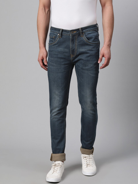 

Blackberrys Men Navy Blue Yonk Skinny Fit Low-Rise Clean Look Stretchable Jeans