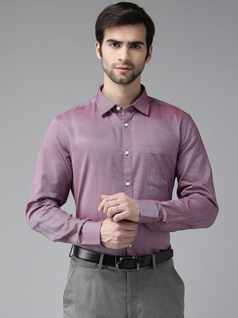 

Blackberrys Men Purple & Maroon Dual-Toned Slim Fit Self Design Party Shirt