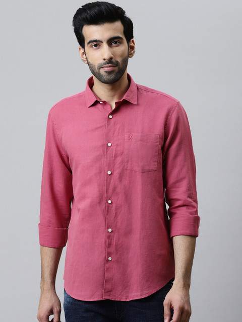 

Blackberrys Men Pink Slim Fit Solid Casual Shirt