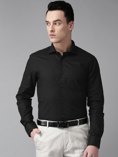 

Blackberrys Men Black Slim Fit Self-Design Formal Shirt