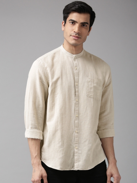

Blackberrys Men Beige Smart Regular Fit Solid Casual Shirt