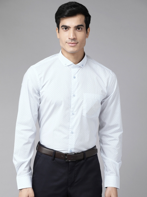 

Blackberrys Men Blue Slim Fit Printed Formal Shirt