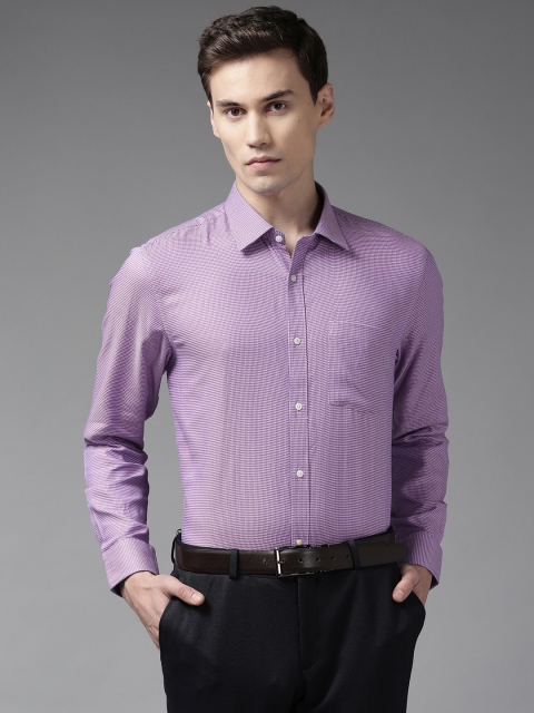 

Blackberrys Men Purple & Pink Slim Fit Printed Formal Shirt