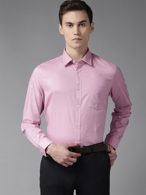 

Blackberrys Men Pink Slim Fit Solid Formal Shirt