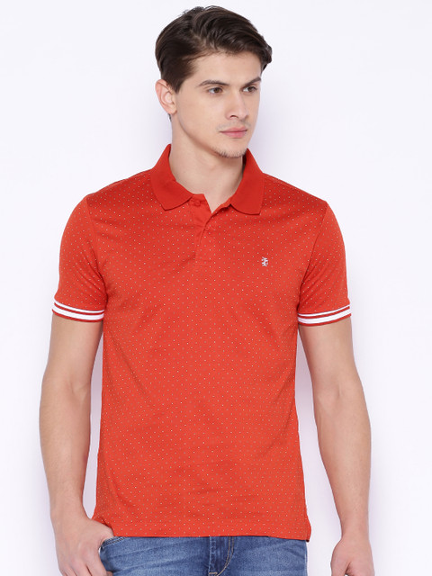 

IZOD Orange Printed Polo T-shirt