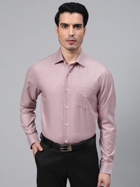 

Blackberrys Men Maroon & White Slim Fit Ditsy Print Formal Shirt