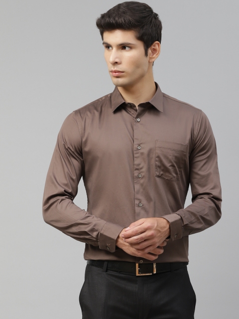 

Blackberrys Men Brown Slim Fit Solid Formal Shirt