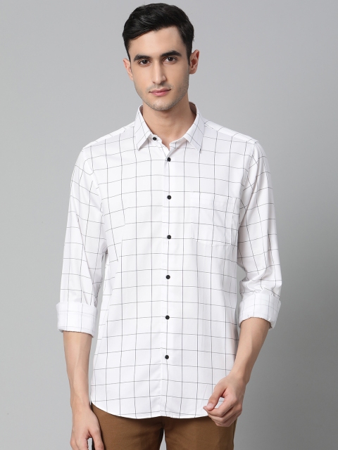 

Blackberrys Men White & Black Slim Phoenix Fit Checked Casual Shirt