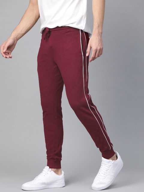 

Mast & Harbour Men Maroon Solid Joggers