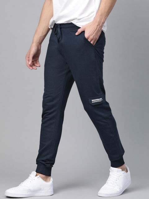 

Mast & Harbour Men Navy Blue Solid Joggers