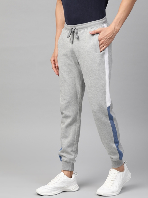 

Mast & Harbour Men Grey Melange Solid Joggers