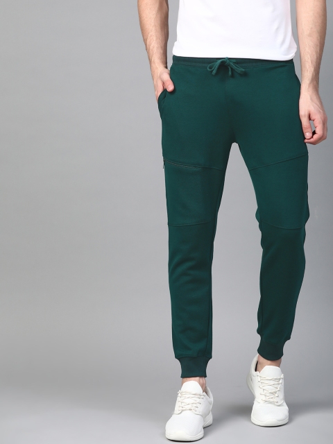 

Mast & Harbour Men Green Solid Joggers