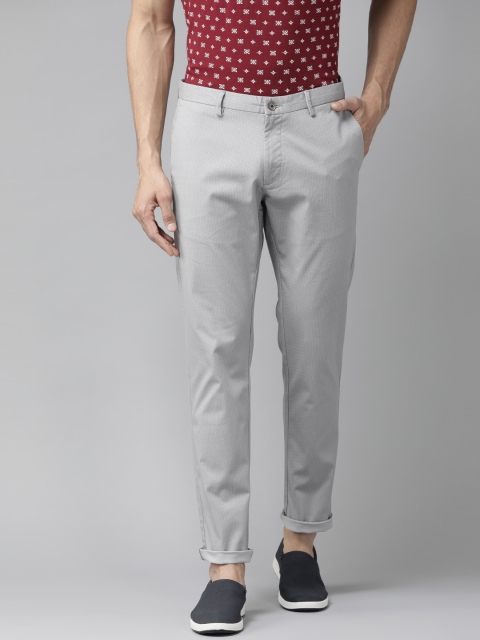 

Blackberrys Men Grey Sharp Regular Fit Printed Streachable Chinos