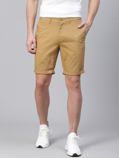 

Blackberrys Men Khaki Solid Bs-10 Slim Fit Chino Shorts