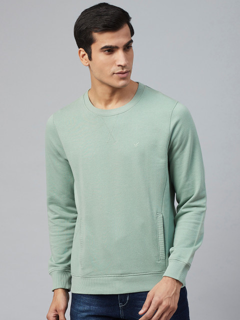 

Blackberrys Men Sea Green Solid Sweatshirt