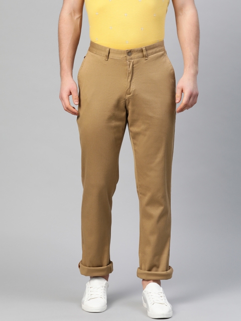 

Blackberrys Men Khaki Regular Fit Self Design Trousers
