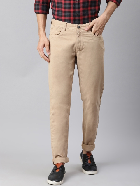 

Blackberrys Men Beige Roger Slim Fit Solid Regular Trousers