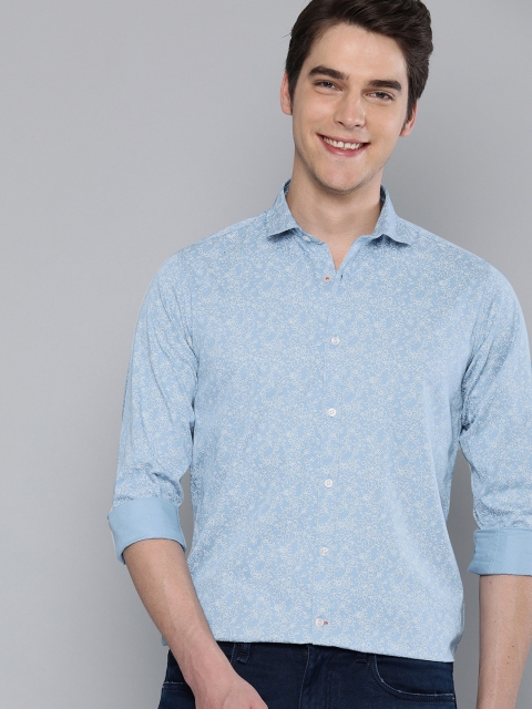 

Mast & Harbour Men Blue & White Slim Fit Printed Casual Shirt