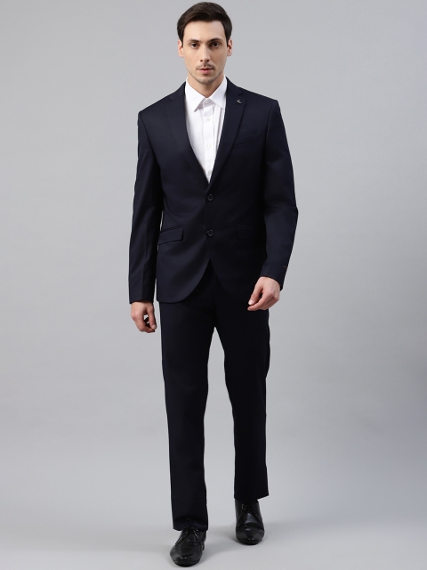 

Blackberrys Men Navy Blue Solid Slim Fit Single-Breasted 2-Piece Suit