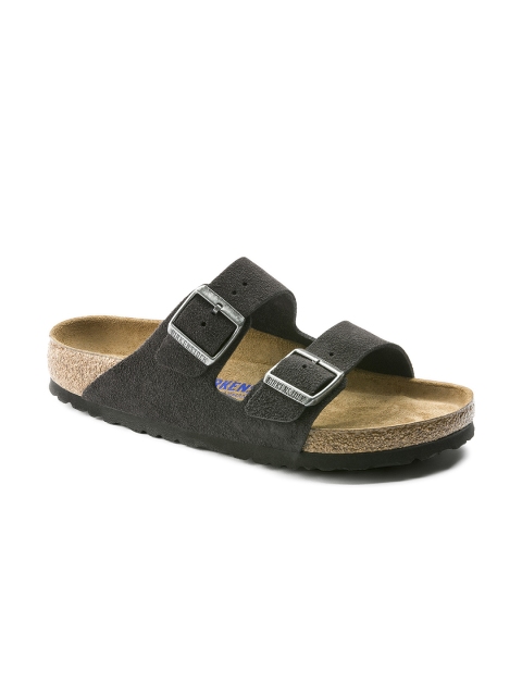 

Birkenstock Unisex Brown Arizona Suede Regular Width Leather Sandals