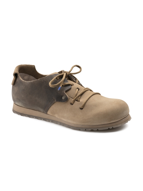 

Birkenstock Men Beige & Brown Montana Plus Suede Regular Width Leather Sand Casual Shoes