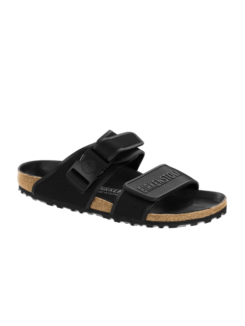 

Birkenstock Men Black Rotterdam Micro Fibre Comfort Narrow Width Sandals