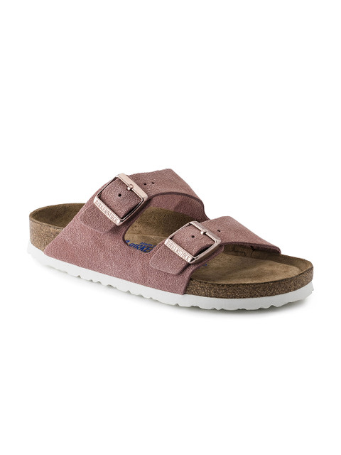 

Birkenstock Unisex Pink Arizona Suede Leather Narrow Width Sandals