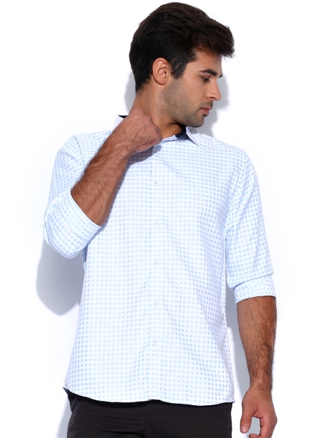 

Independence White & Blue Checked Slim Smart Casual Shirt