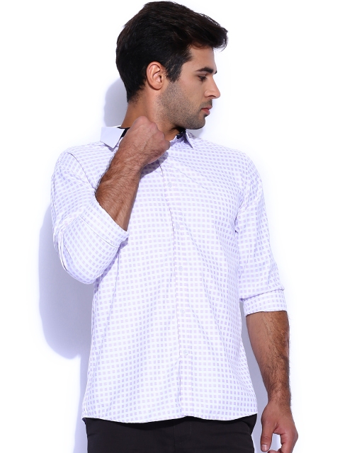 

Independence White & Purple Checked Slim Smart Casual Shirt