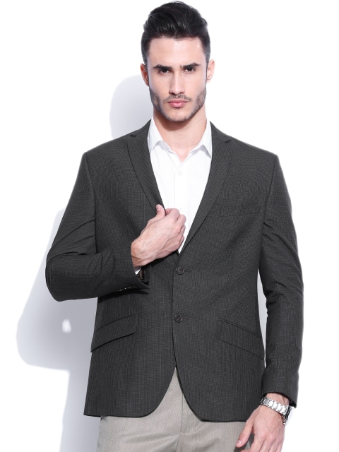

SUITLTD Brown Checked Single-Breasted Blazer