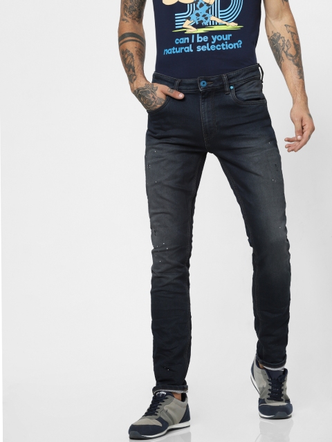 

Jack & Jones Men Blue Ben Skinny Fit Low-Rise Mildly Distressed Stretchable Jeans