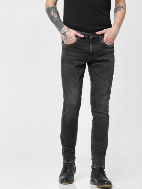 

Jack & Jones Men Black Glenn Slim Fit Low-Rise Mildly Distressed Stretchable Jeans
