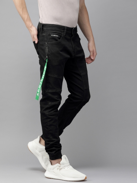 

Jack & Jones Men Black Anti Simon High-Rise Clean Look Stretchable Jogger Jeans