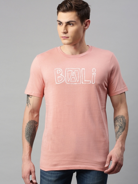 

Jack Jones Men Rose Printed Round Neck Pure Cotton T-shirt