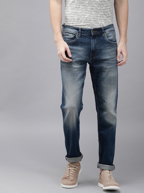 

Jack & Jones Men Blue Mike Comfort Fit Mid-Rise Clean Look Stretchable Jeans