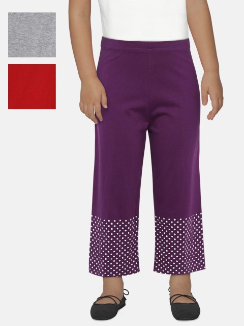 

Lil Orchids Girls Pack of 3 Track Pants, Red