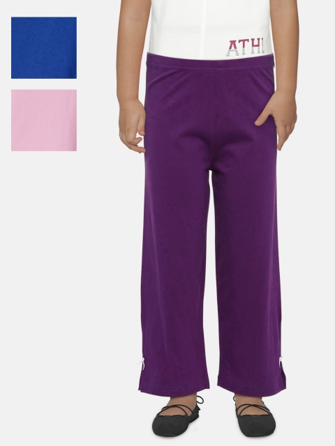 

Lil Orchids Girls Pack of 3 Track Pants, Purple
