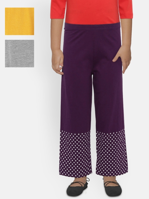 

Lil Orchids Girls Pack of 3 Track Pants, Purple