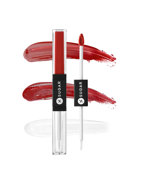 

SUGAR Cosmetics Smudge Me Not Lip Duo 29 Scarlet Starlet 3.5 ml, Red