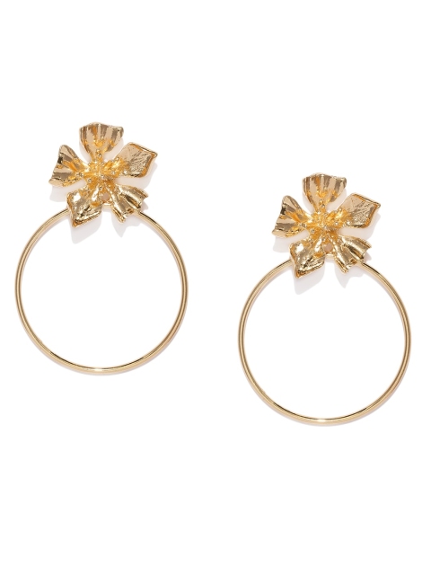 

ToniQ Gold-Toned Circular Drop Earrings