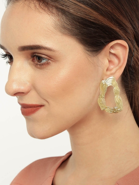 

ToniQ Gold-Toned Contemporary Studs