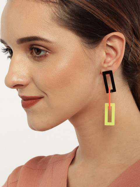 

ToniQ Multicoloured Geometric Drop Earrings, Multi