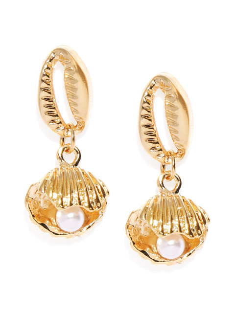 

ToniQ Rose Gold Quirky Drop Earrings