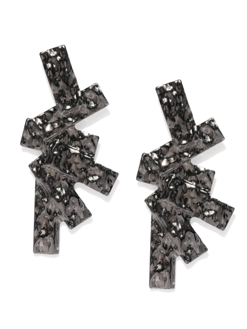

ToniQ Gunmetal-Toned Quirky Drop Earrings, Metallic