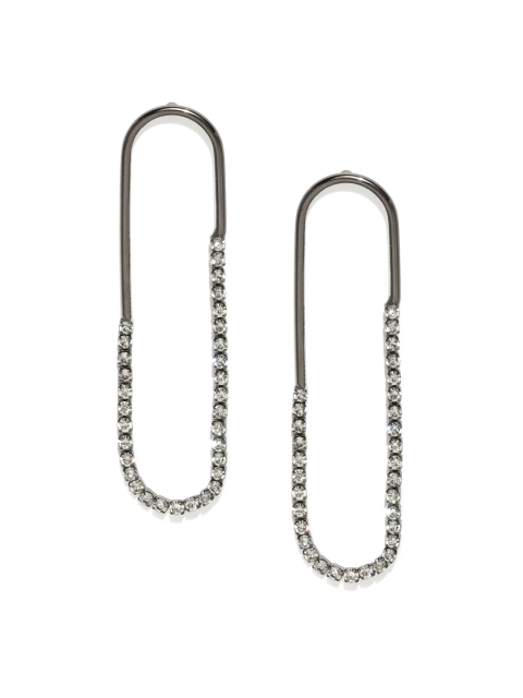 

ToniQ Grey Geometric Drop Earrings
