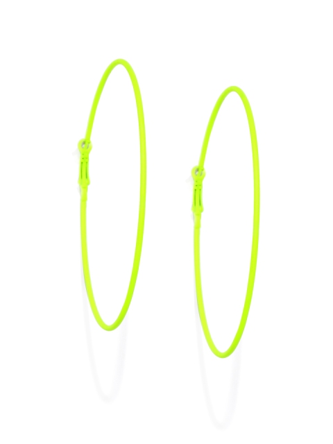 

ToniQ Green Circular Hoop Earrings