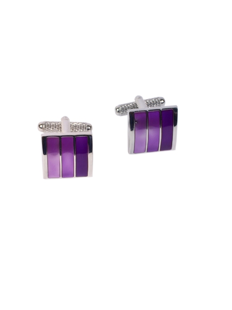 

Alvaro Castagnino Purple & Silver-Toned Cufflinks