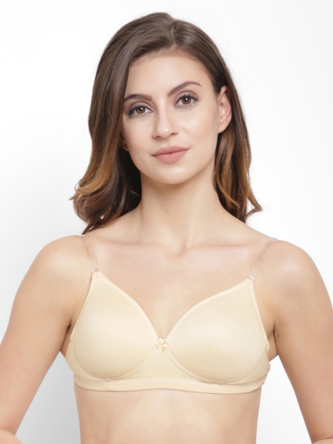 

Floret Nude-Coloured Solid Non-Wired Lightly Padded T-shirt Bra T3029